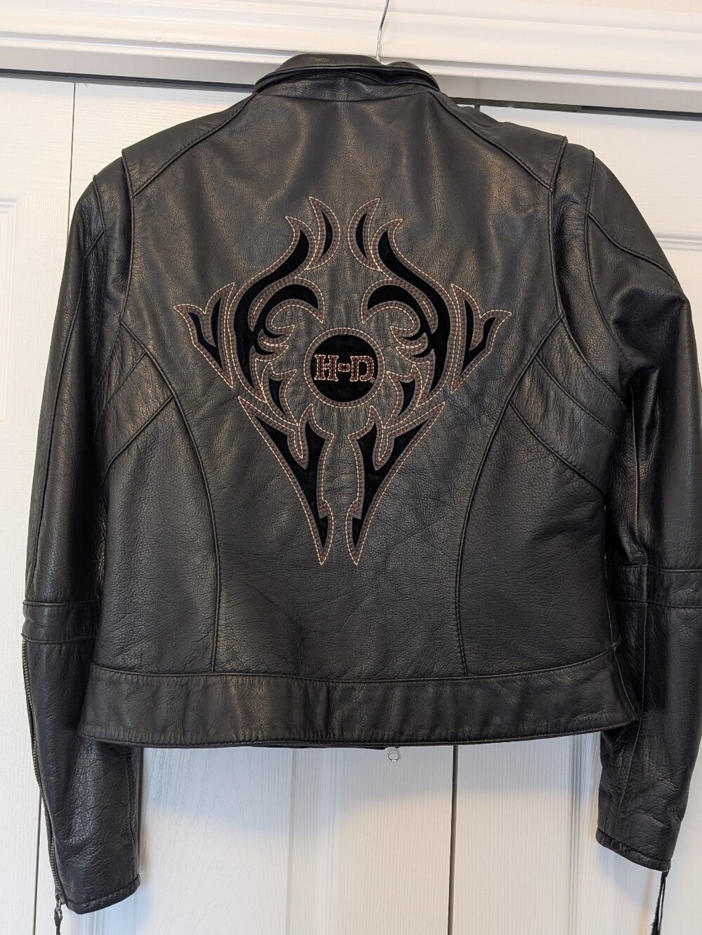 Harley Davidson Women's Moonshadow Tribal Leather Riding Jacket Sz L